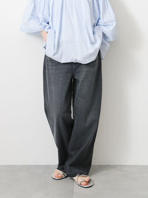 Samansa Mos2「【ECO DENIM】ストレートパンツ」|その他|チャコールグレー