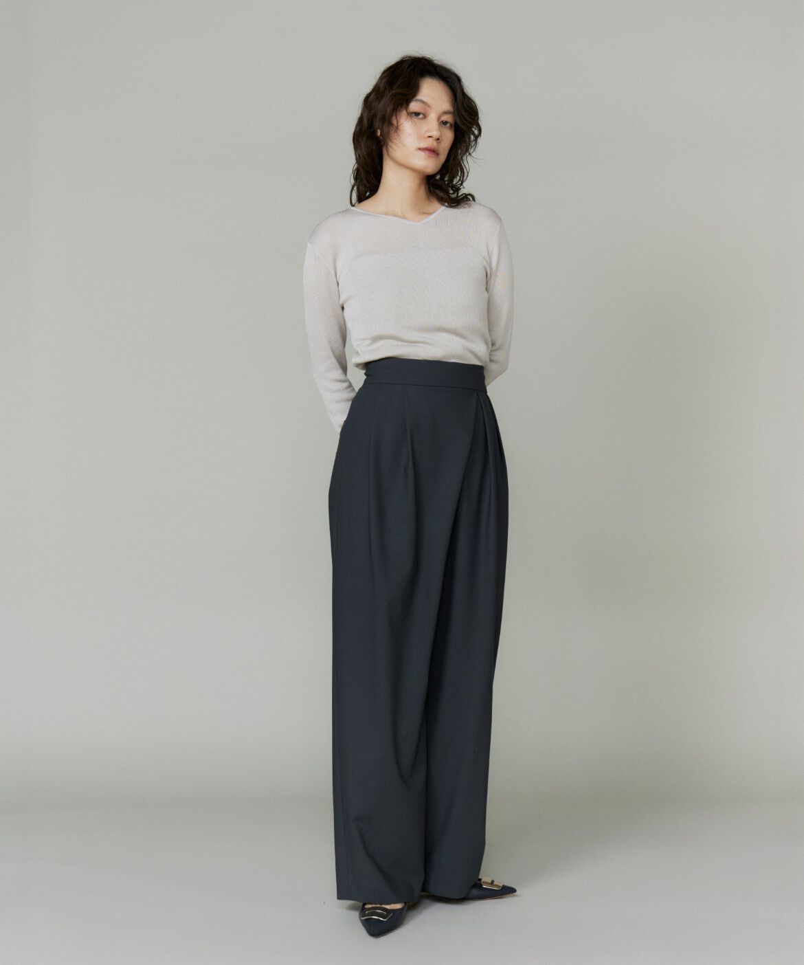 la veille by SUPERIOR CLOSET「シルクリブプルオーバー」|ニット・セーター|