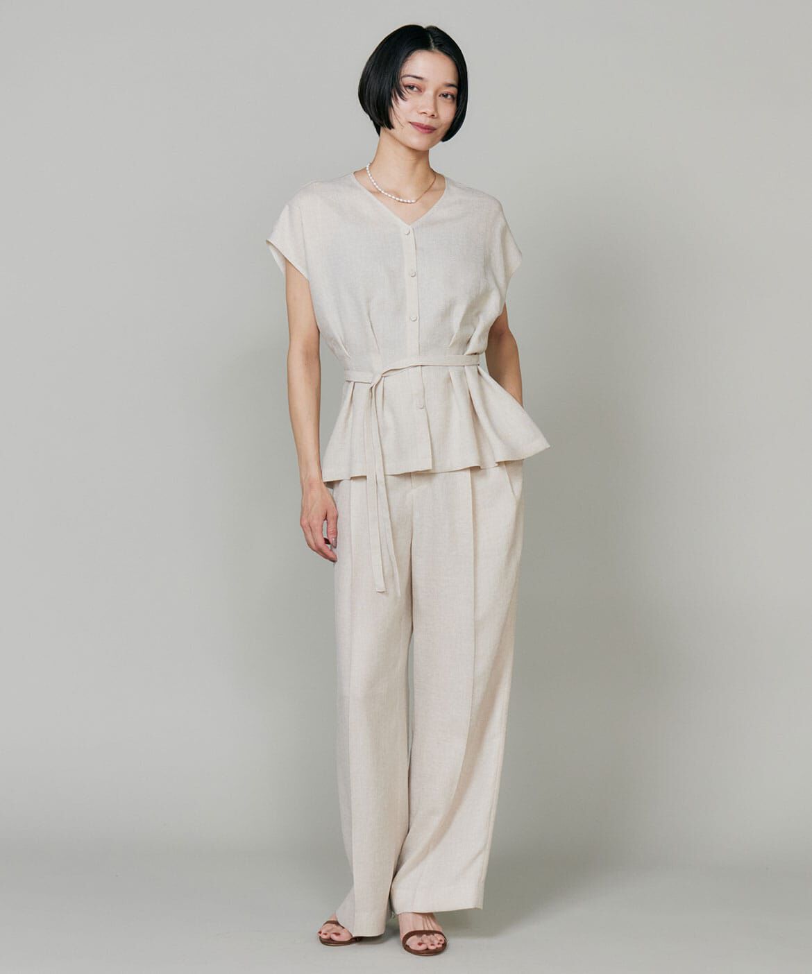 INED「麻調セミワイドパンツ」|その他|