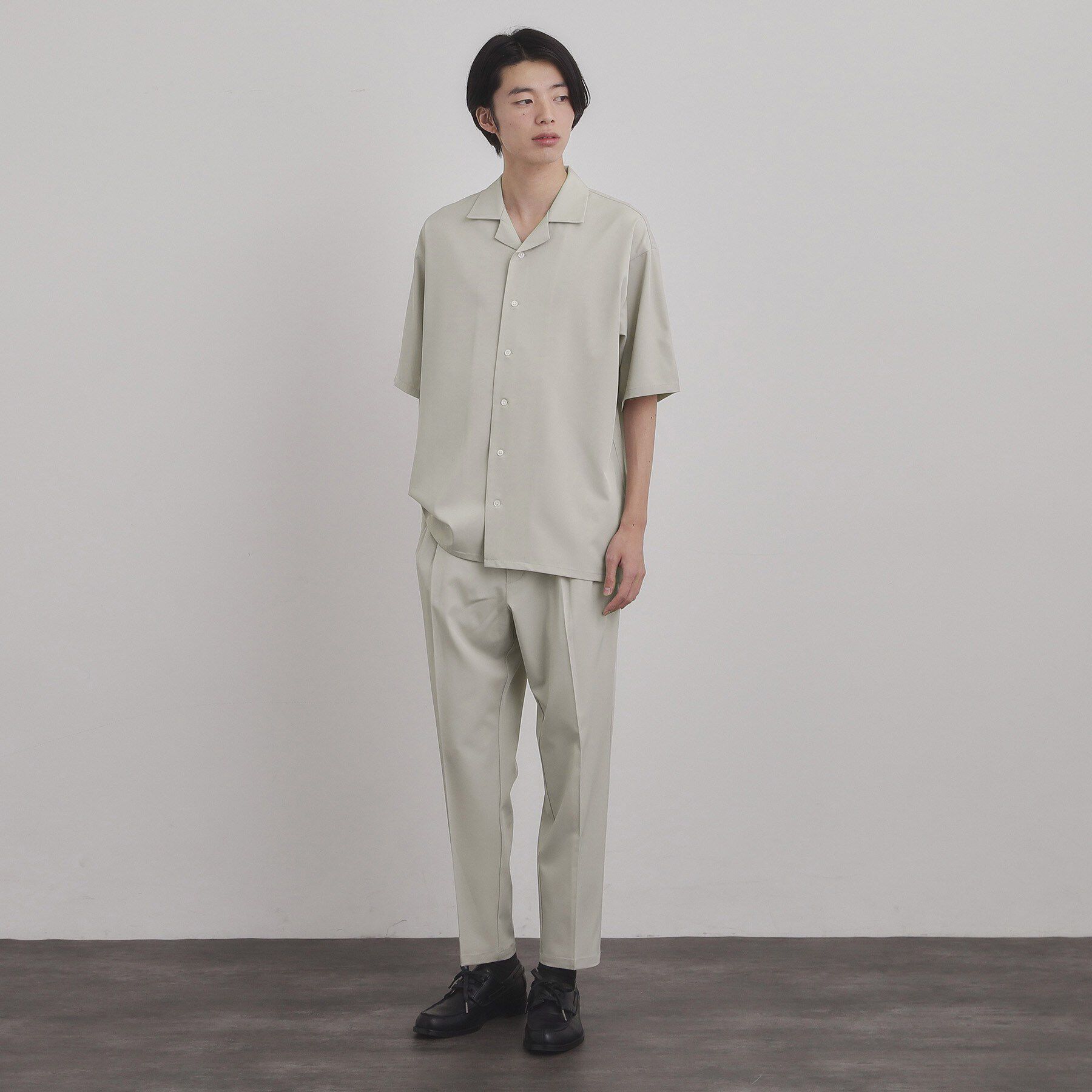 tk.TAKEO KIKUCHI「【上下2点セットアップ】トロミシャツセットアップ／接触冷感／ストレッチ／洗える」|シャツ・ブラウス|