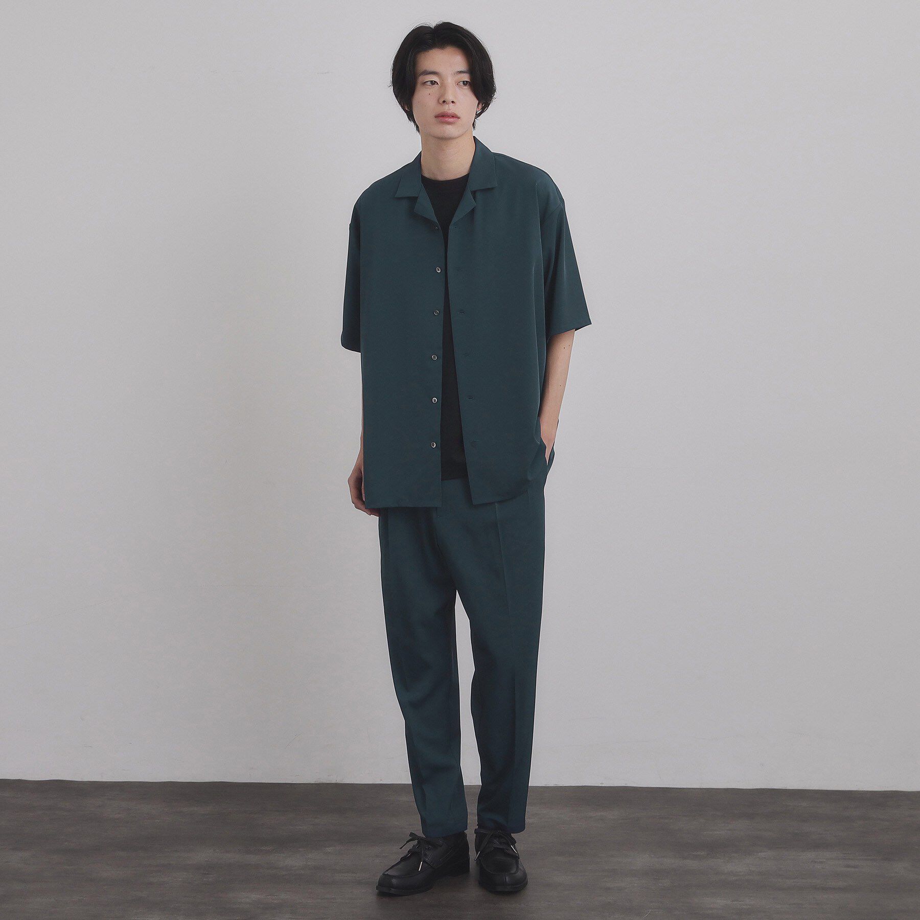 tk.TAKEO KIKUCHI「【上下2点セットアップ】トロミシャツセットアップ／接触冷感／ストレッチ／洗える」|シャツ・ブラウス|