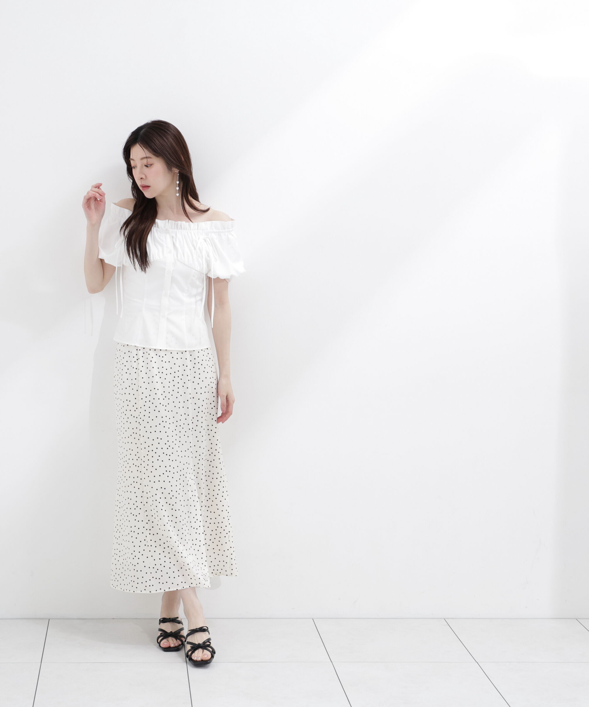 PROPORTION BODY DRESSING「＜青島心さんコラボ＞コラボオフショルリボンブラウス」|シャツ・ブラウス|