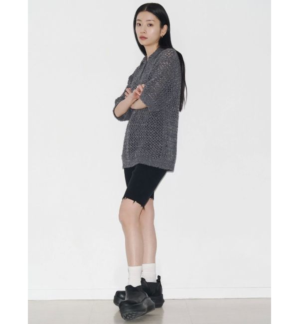 EMODA「【VEQUM】OPEN WORK POLO KNIT」|ニット・セーター|