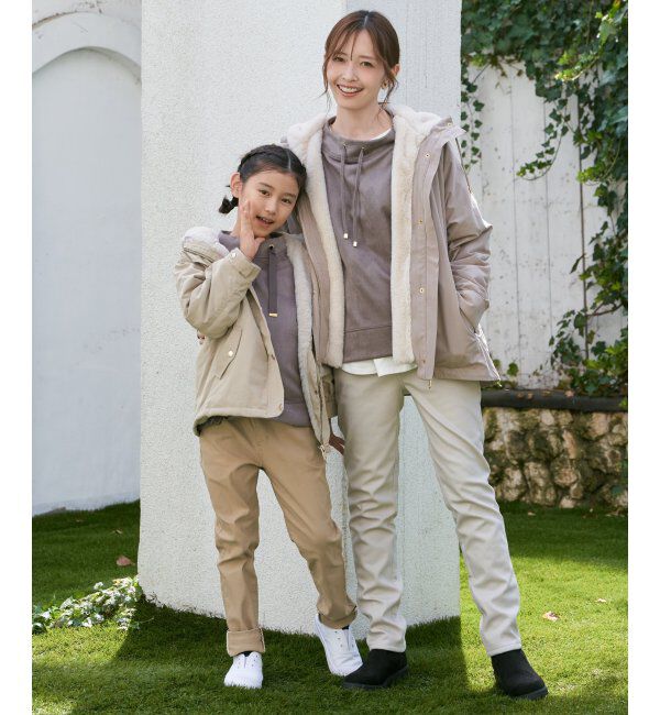 ikka kids「フェイクスエードサイドジップ使いプルオーバー（120~160cm）」|Tシャツ・カットソー|
