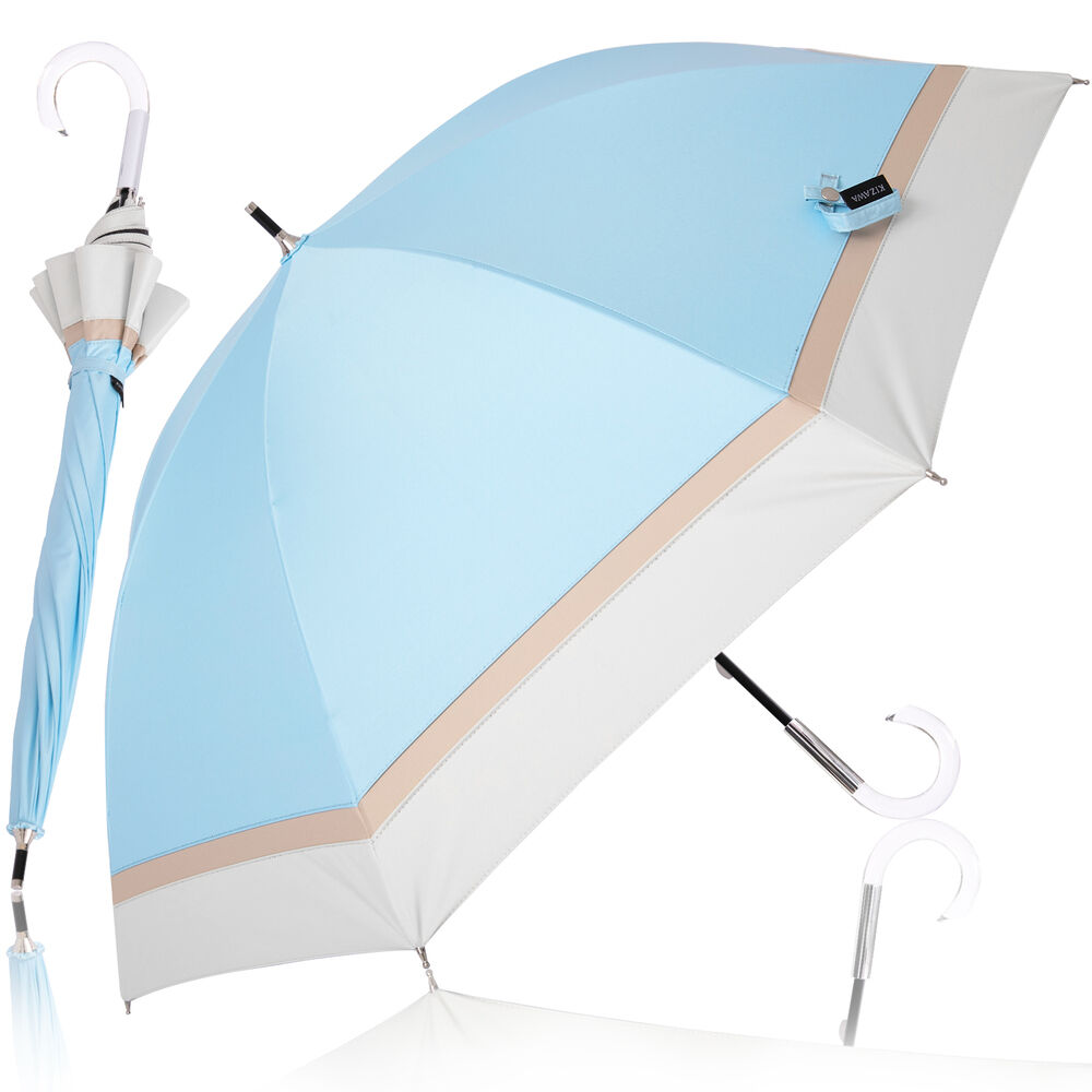 BACKYARD FAMILY「KIZAWA 日傘 UVカット 100 遮光 長傘 通販 ショート 軽量 耐風 晴雨兼用傘」|傘|ブルー1