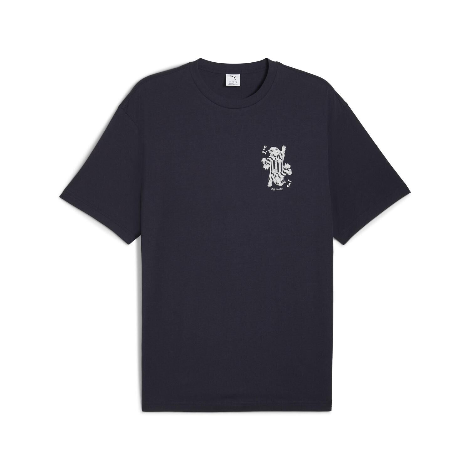 PUMA「【PUMA ｳｪｱ】M GRAPHIC CARD PLAY RELAXEDTEE」|Tシャツ・カットソー|ブルー