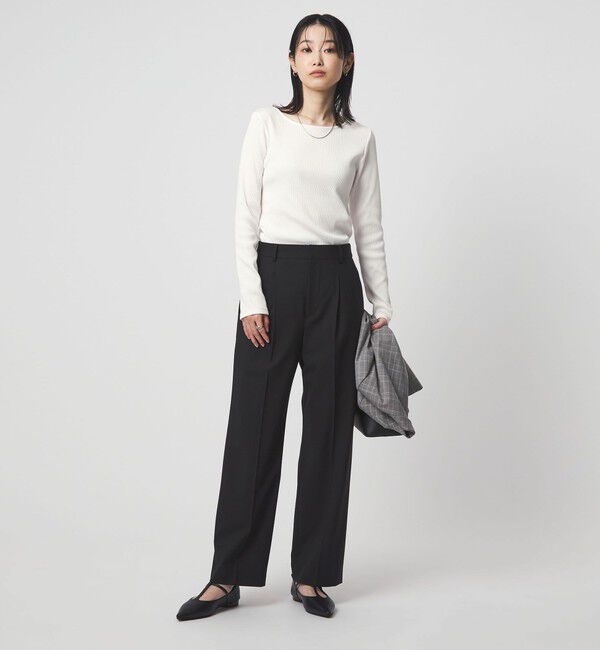UNITED ARROWS green label relaxing「ブライトリブ ボートネック ロングスリーブ カットソー」|Tシャツ・カットソー|