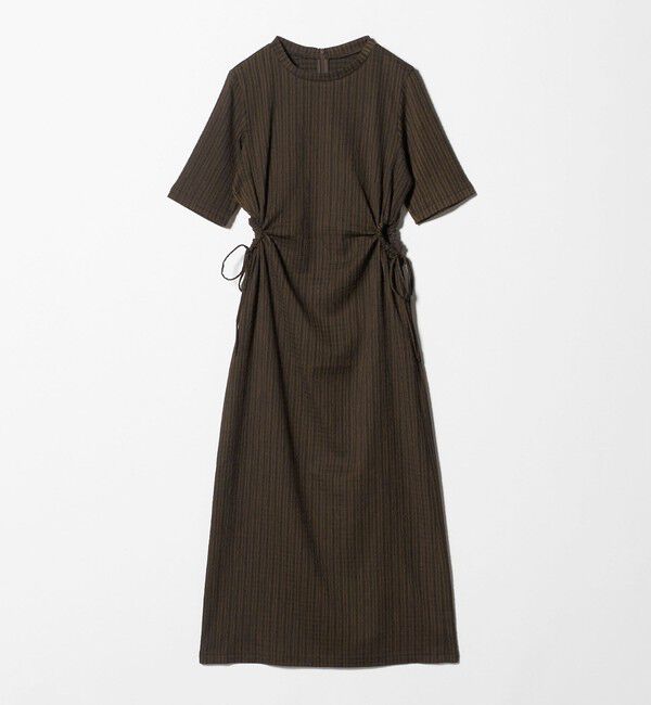BEAUTY&YOUTH UNITED ARROWS「サイドホール ショートスリーブ ワンピース」|ワンピース|DK.BROWN