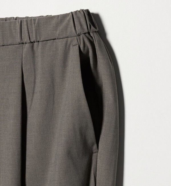 BEAUTY&YOUTH UNITED ARROWS「クールタッチ TR 1プリーツ イージーパンツ NO.5 ストレッチ 接触冷感」|チノ|