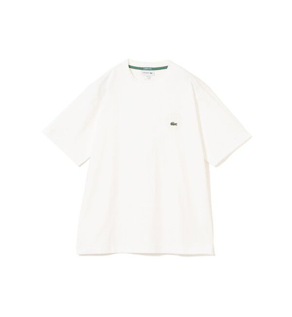 BEAMS「BEAMS｜【別注】LACOSTE / バッジ Tシャツ｜50周年｜別注アイテム｜ワニロゴ｜オリジナルフィット」|Tシャツ・カットソー|BLANC