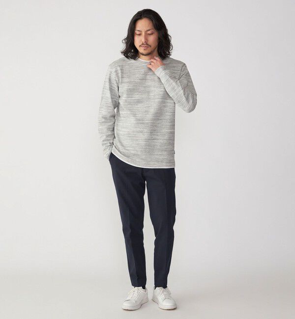 SHIPS「SHIPS: フェイクレイヤード ピケ クルーネック 長袖 カットソー」|Tシャツ・カットソー|