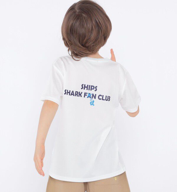 SHIPS KIDS「SHIPS KIDS:100～130m /〈接触冷感/吸水速乾〉シャーク フリーク TEE」|Tシャツ・カットソー|