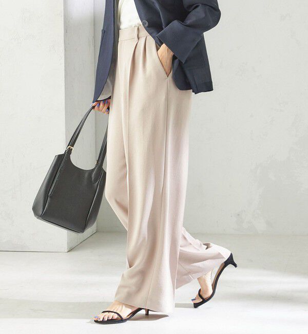 SHIPS for women「〈接触冷感 / UVカット〉Refinel セミ ワイド パンツ（セレモニー対応可）」|その他|
