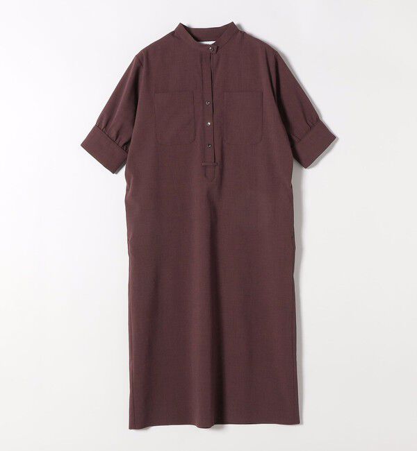 quaranciel「《予約》quaranciel:〈洗濯機可能〉CALCULO(R)使用 バンドカラー シャツ ワンピース」|ワンピース|