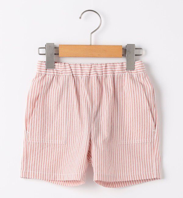 SHIPS KIDS「SHIPS KIDS:80～90cm / ベビー ストライプ ショートパンツ」|その他|レッド系