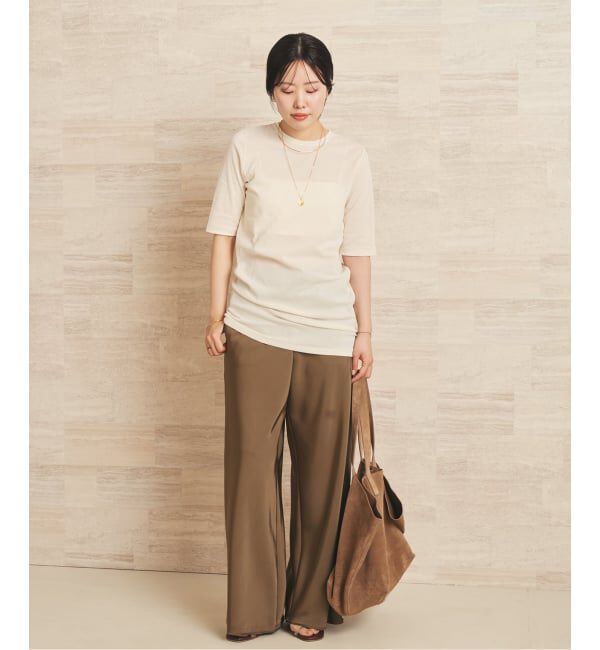 Plage「《一部店舗・WEB限定》LIGHT SHEER ハーフスリーブ Tシャツ」|Tシャツ・カットソー|