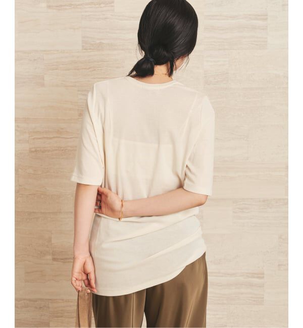 Plage「《一部店舗・WEB限定》LIGHT SHEER ハーフスリーブ Tシャツ」|Tシャツ・カットソー|