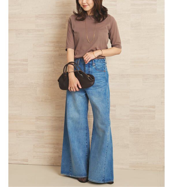 Plage「《一部店舗・WEB限定》LIGHT SHEER ハーフスリーブ Tシャツ」|Tシャツ・カットソー|