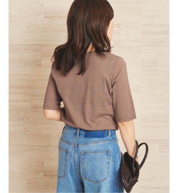 Plage「《一部店舗・WEB限定》LIGHT SHEER ハーフスリーブ Tシャツ」|Tシャツ・カットソー|