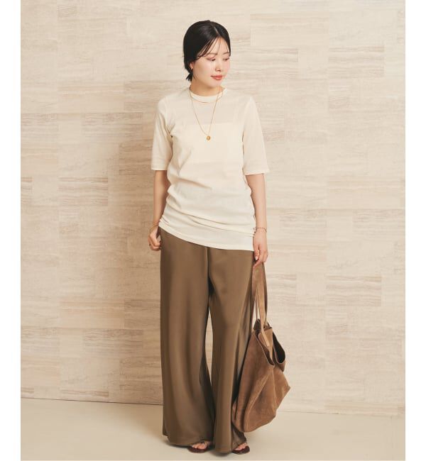 Plage「《一部店舗・WEB限定》LIGHT SHEER ハーフスリーブ Tシャツ」|Tシャツ・カットソー|