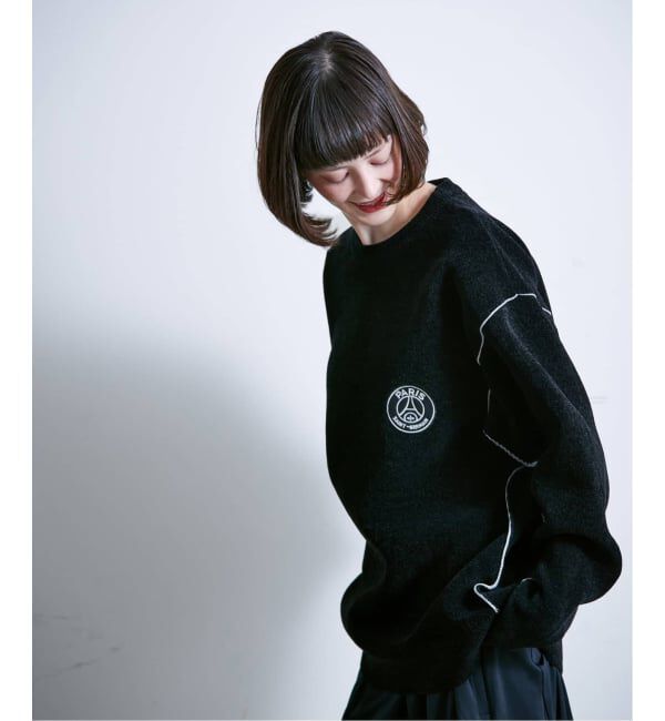 Paris Saint-Germain「《再入荷》【Paris Saint-Germain / パリ・サン＝ジェルマン】JP Mall knit pullover」|ニット・セーター|ブラック