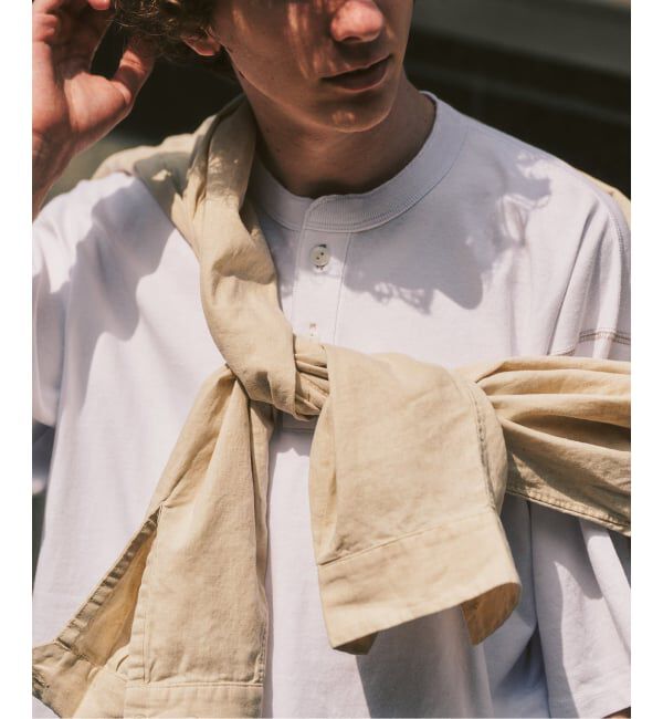 417 EDIFICE「トーナルステッチ ヘンリーネックTシャツ」|Tシャツ・カットソー|