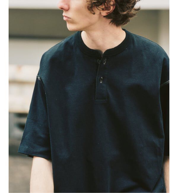 417 EDIFICE「トーナルステッチ ヘンリーネックTシャツ」|Tシャツ・カットソー|