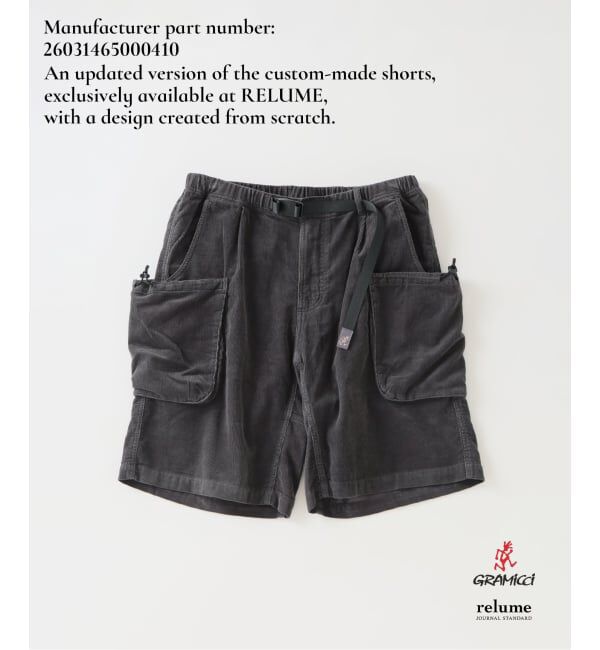 JOURNAL STANDARD relume「《予約》GRAMICCI / グラミチ 別注 サマーコーデュロイ カーゴ ショーツ」|その他|ブラック