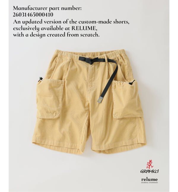 JOURNAL STANDARD relume「《予約》GRAMICCI / グラミチ 別注 サマーコーデュロイ カーゴ ショーツ」|その他|イエロー