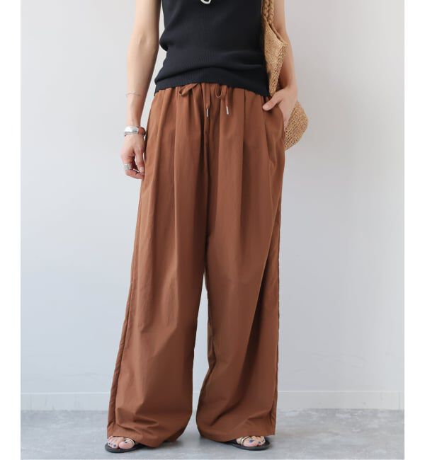 JOURNAL STANDARD relume「《予約》接触冷感 / UVカット / 撥水 / ナイロンワイドパンツ」|その他|ブラウン