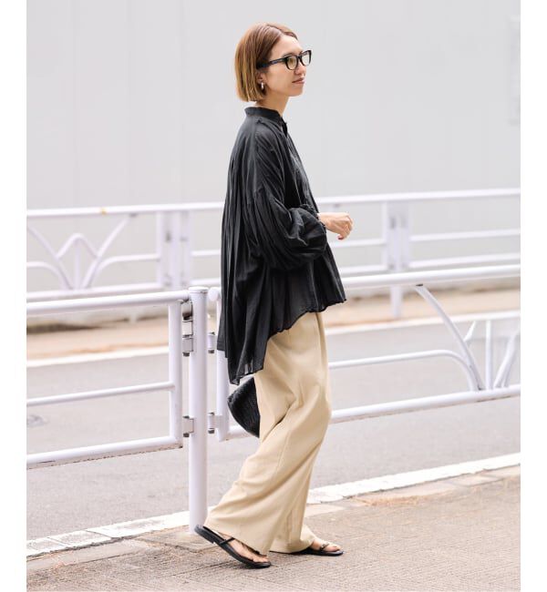 FRAMeWORK「≪一部店舗+WEB限定 / 追加≫コットンシフォンタックブラウス」|シャツ・ブラウス|
