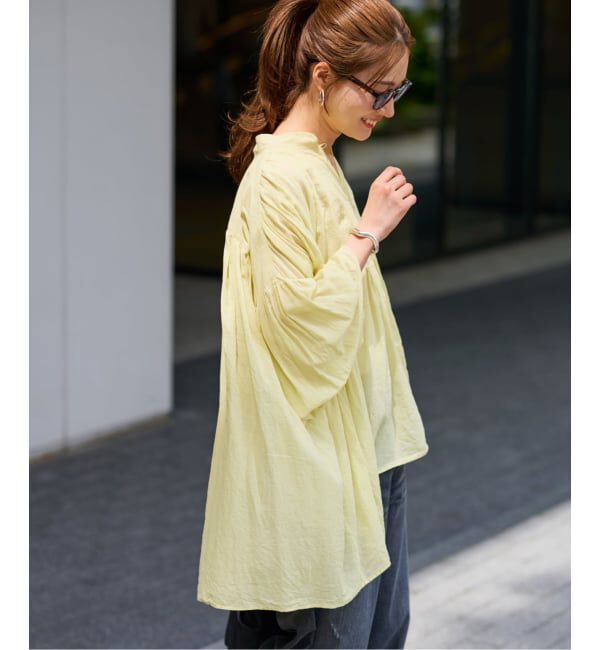 FRAMeWORK「≪一部店舗+WEB限定 / 追加≫コットンシフォンタックブラウス」|シャツ・ブラウス|