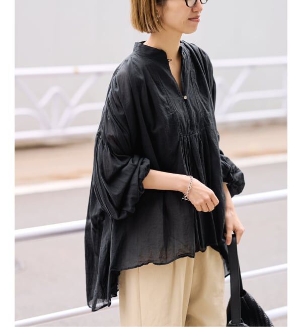 FRAMeWORK「≪一部店舗+WEB限定 / 追加≫コットンシフォンタックブラウス」|シャツ・ブラウス|