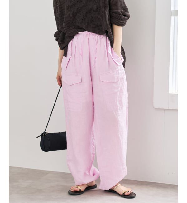 Spick and Span「《予約》TICCA  / ティッカ リネンカーゴパンツ」|カーゴ|