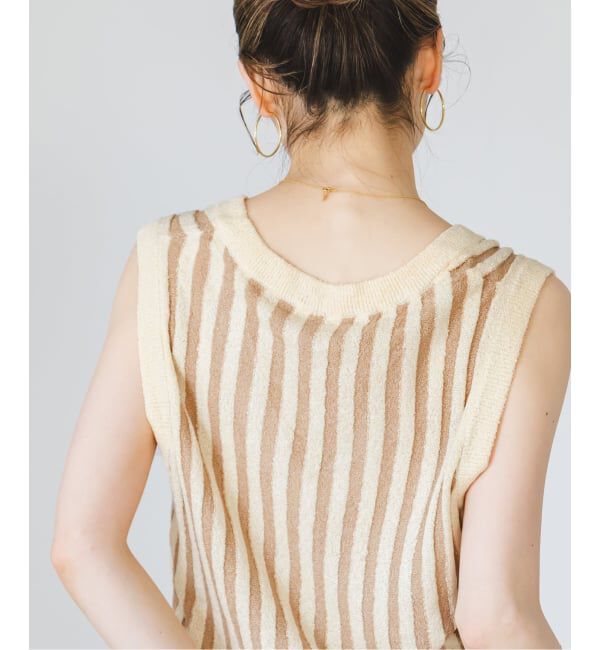 NOBLE「《予約・NOBLE別注カラー》PROVOKE/プロヴォーク loopyarn stripe vest」|ベスト・ジレ|