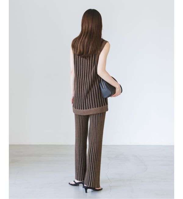 NOBLE「《予約・NOBLE別注カラー》PROVOKE/プロヴォーク loopyarn stripe vest」|ベスト・ジレ|