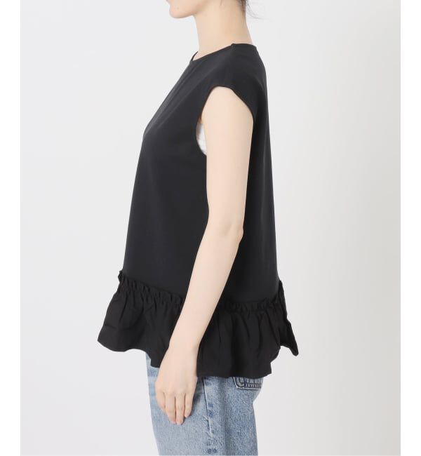 Spick and Span「《予約》裾フリルフレンチスリーブプルオーバー」|Tシャツ・カットソー|
