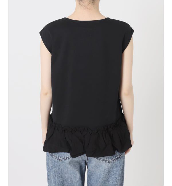 Spick and Span「《予約》裾フリルフレンチスリーブプルオーバー」|Tシャツ・カットソー|