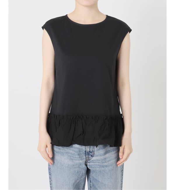 Spick and Span「《予約》裾フリルフレンチスリーブプルオーバー」|Tシャツ・カットソー|