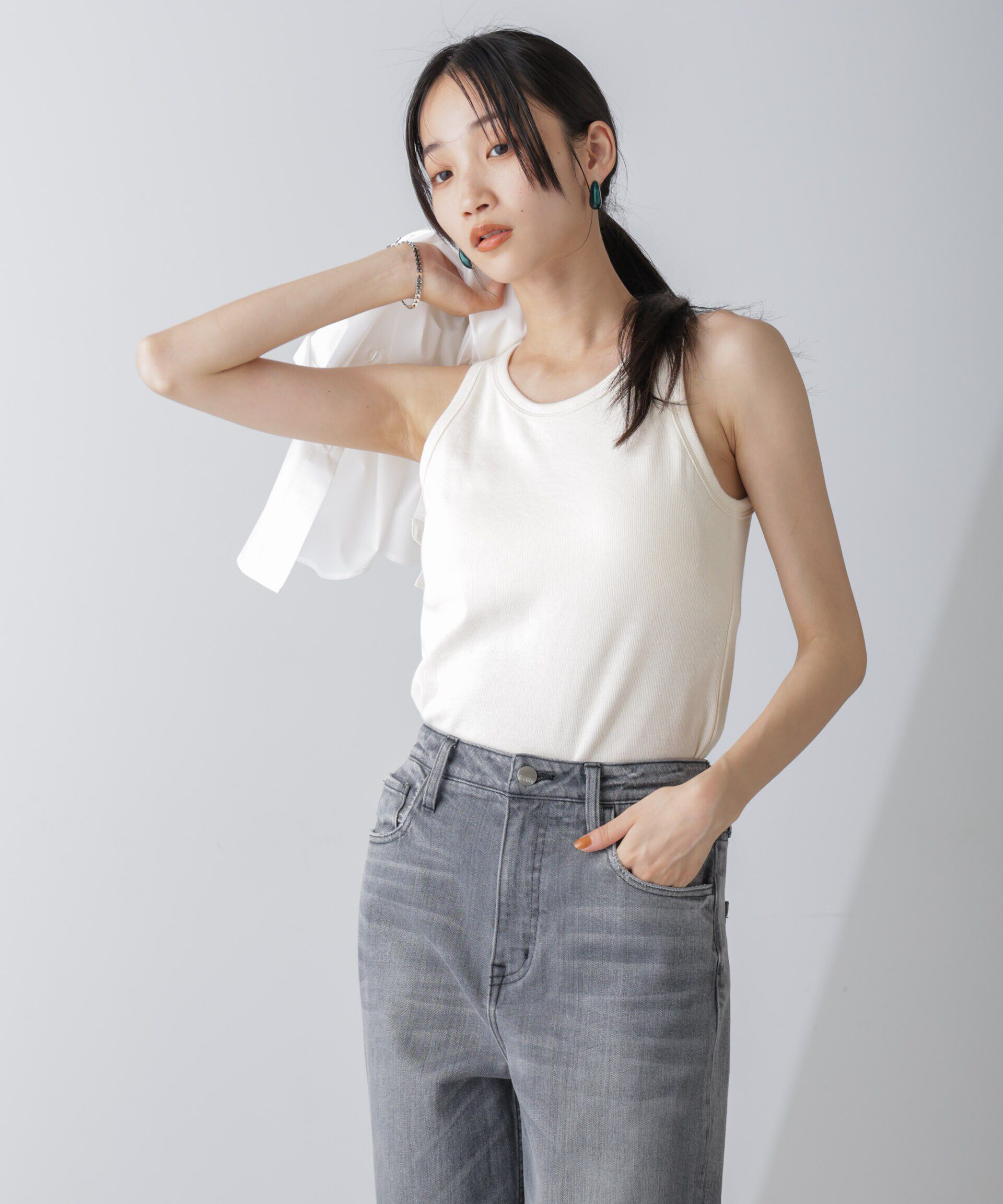 nano･universe「カップ付きアメスリタンクトップ」|Tシャツ・カットソー|