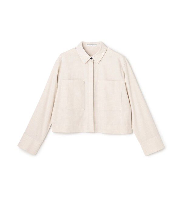 BEIGE,「APOPHY / ステッチディテールショートシャツジャケット」|シャツ・ブラウス|