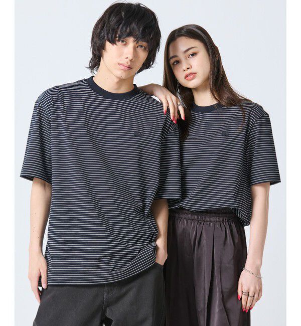 LACOSTE「【オンライン限定】LACOSTE  ボーダー リンガーネック 半袖Tシャツ」|Tシャツ・カットソー|