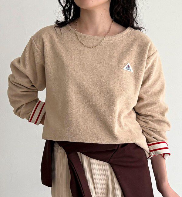 fredy emue「【2WAY仕様】【GEVACO/ゲバコ】裏フリースボートネックTシャツ」|Tシャツ・カットソー|ピンク系その他