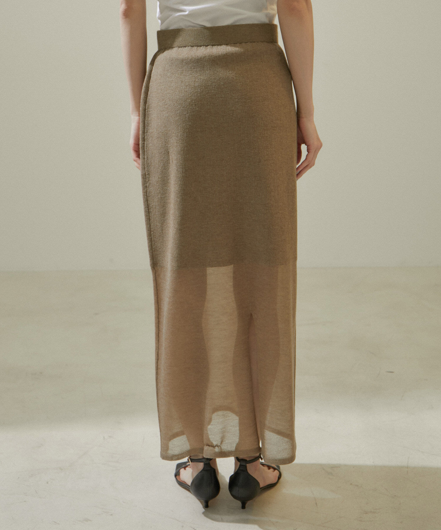 SALON adam et rope'「シアーナローニットスカート【洗える】」|スカート|