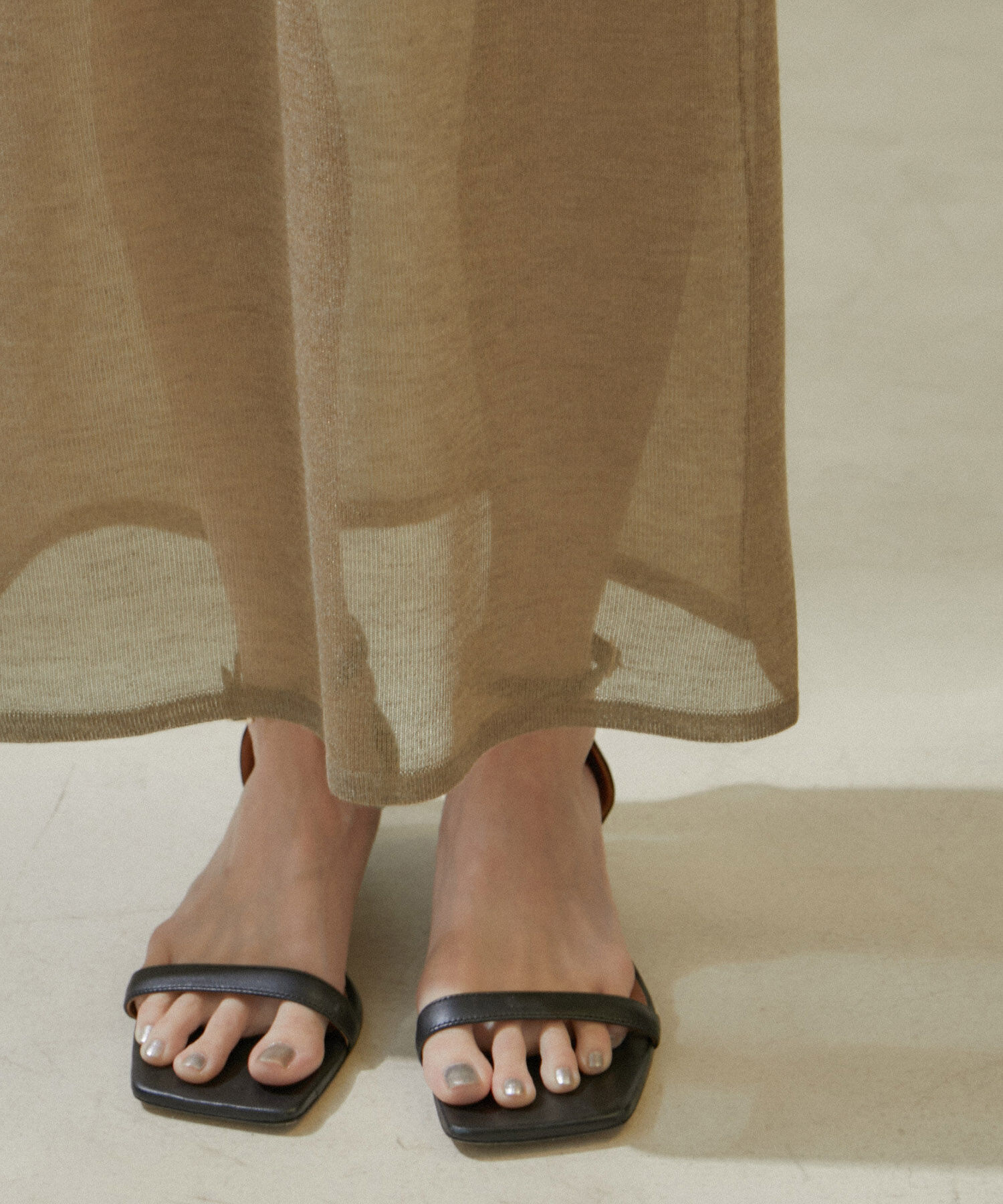 SALON adam et rope'「シアーナローニットスカート【洗える】」|スカート|