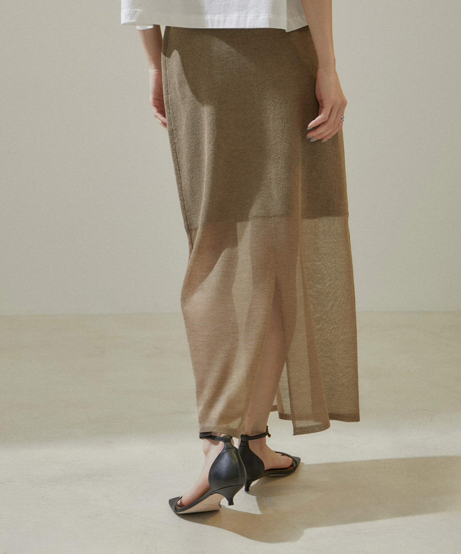 SALON adam et rope'「シアーナローニットスカート【洗える】」|スカート|