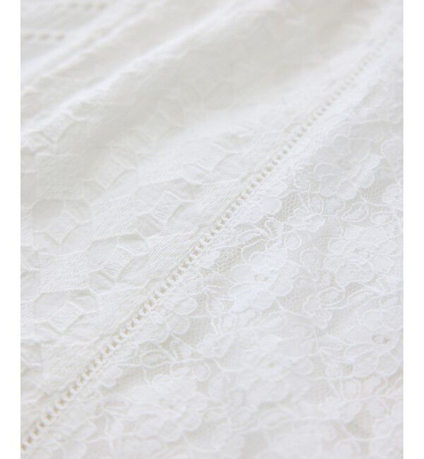 SALON adam et rope'「【WEB限定】刺繍レースパッチワークパンツ / セットアップ対応」|チノ|
