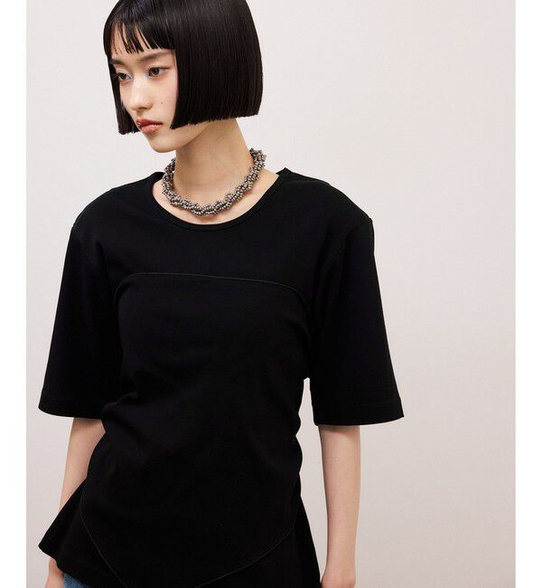 ADAM ET ROPE'「ショルダーパッドTEE」|Tシャツ・カットソー|
