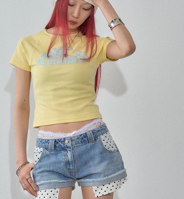  「【新色追加】デフォルメレースロゴチビT」|Tシャツ・カットソー|