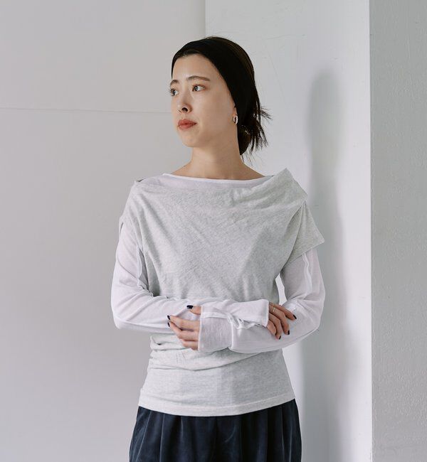  「アシメネックTee」|Tシャツ・カットソー|